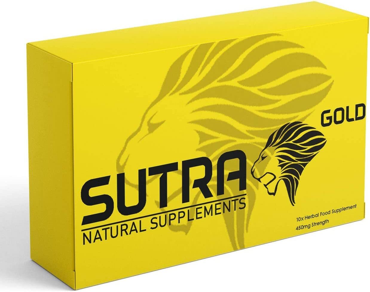 Ultra Strong Sutra Gold - (10 Pack) New & Effective 450mg Ginseng Complex Herbal Supplement for Men