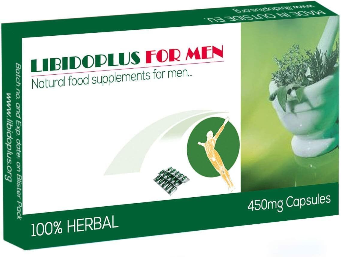 New! Super Extra-Strong LIBIDOPLUS® - GINSENG AND HERBAL FOOD SUPPLEMENT FOR MEN. The Most Effective Natural, Powerful and Fast Acting Food Supplement for men! - (Pack of 10 Capsules)