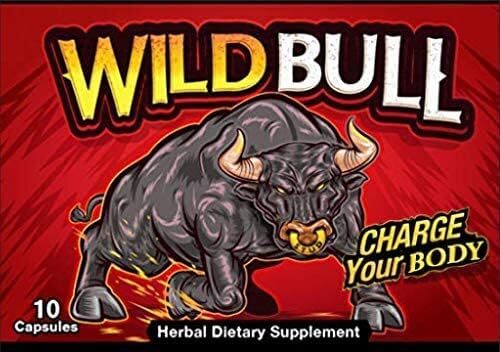 WILD BULL (10 Capsules) ~ Today's Most Powerful All Natural Energy, Endurance, Stamina & Strength Amplifier - Formulated for Maximum, Long Lasting Results
