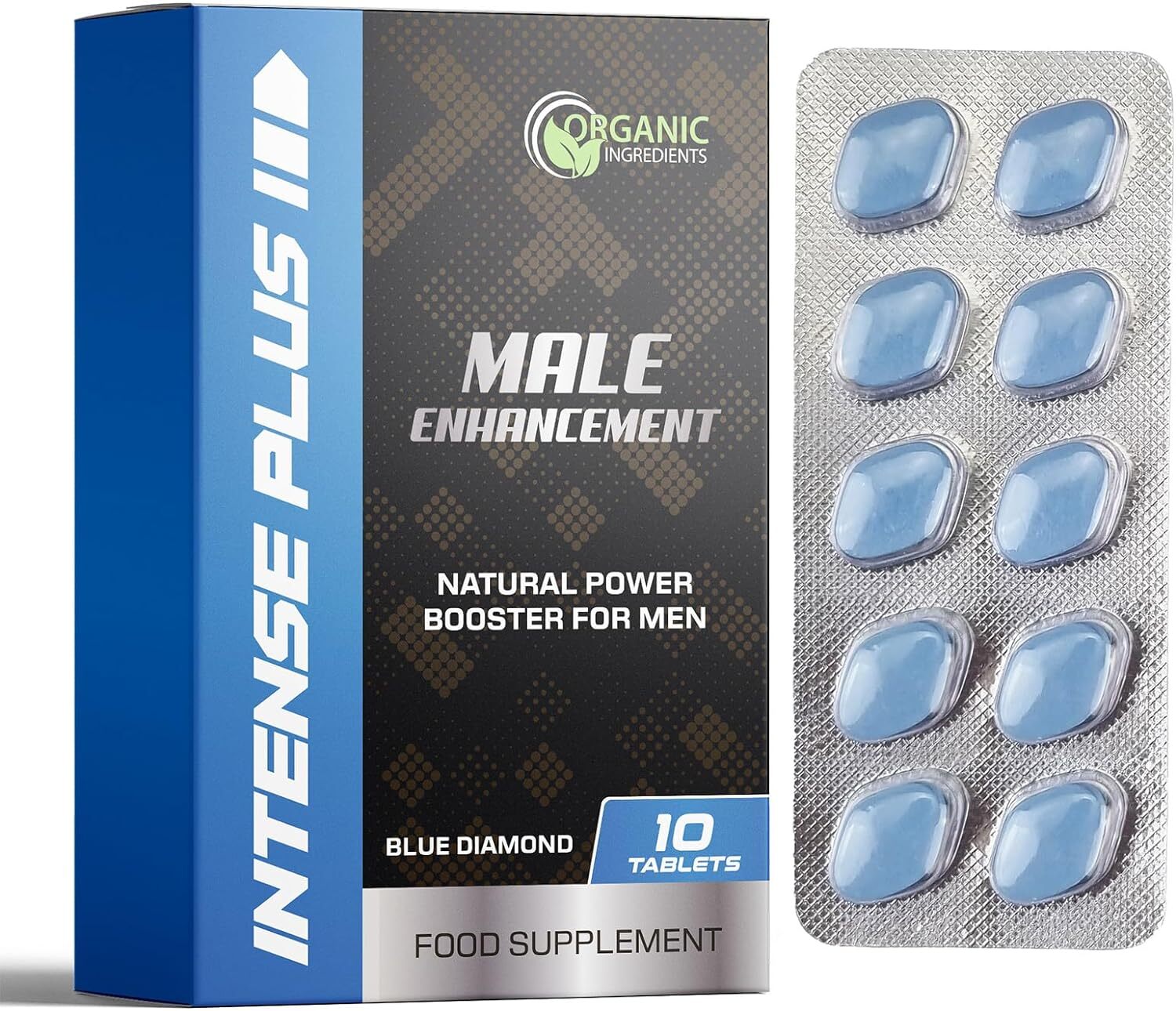 Intense Plus Stronger & Harder Enhanced Strength, Male Enhancing Pill Firmness & High Stamina Tablets Prolonged Performance - Herbal & Food Supplement