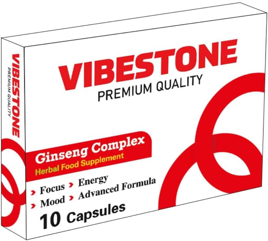 VIBESTONE RED Stronger for Longer New Formula- Ultra Strong Performance Enhancing Pills, Stamina Endurance Booster RED Supplement Pills for Men - 10 Ginseng 700MG Capsules