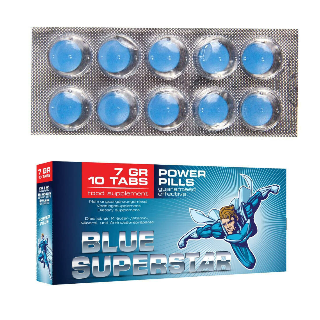 10x Blue Pills đ„ for adult men đ„ natural "P44