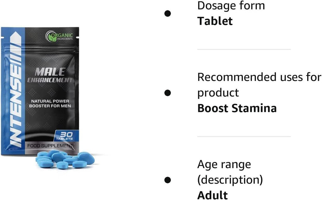 Intense Blue 30 Tablets - Herbal Supplement for Men - Strong Effect - Performance & Enhancement Tablets