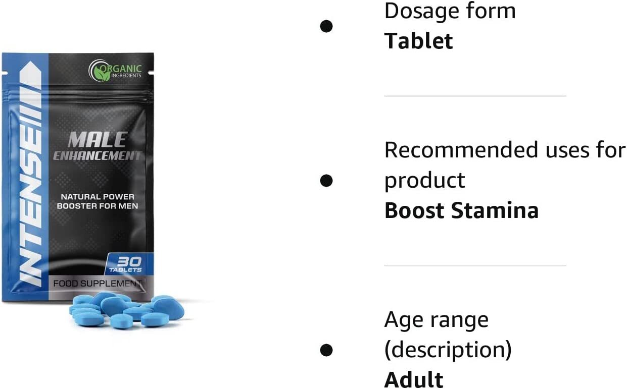 Intense Blue 30 Tablets - Herbal Supplement for Men - Strong Effect - Performance & Enhancement Tablets