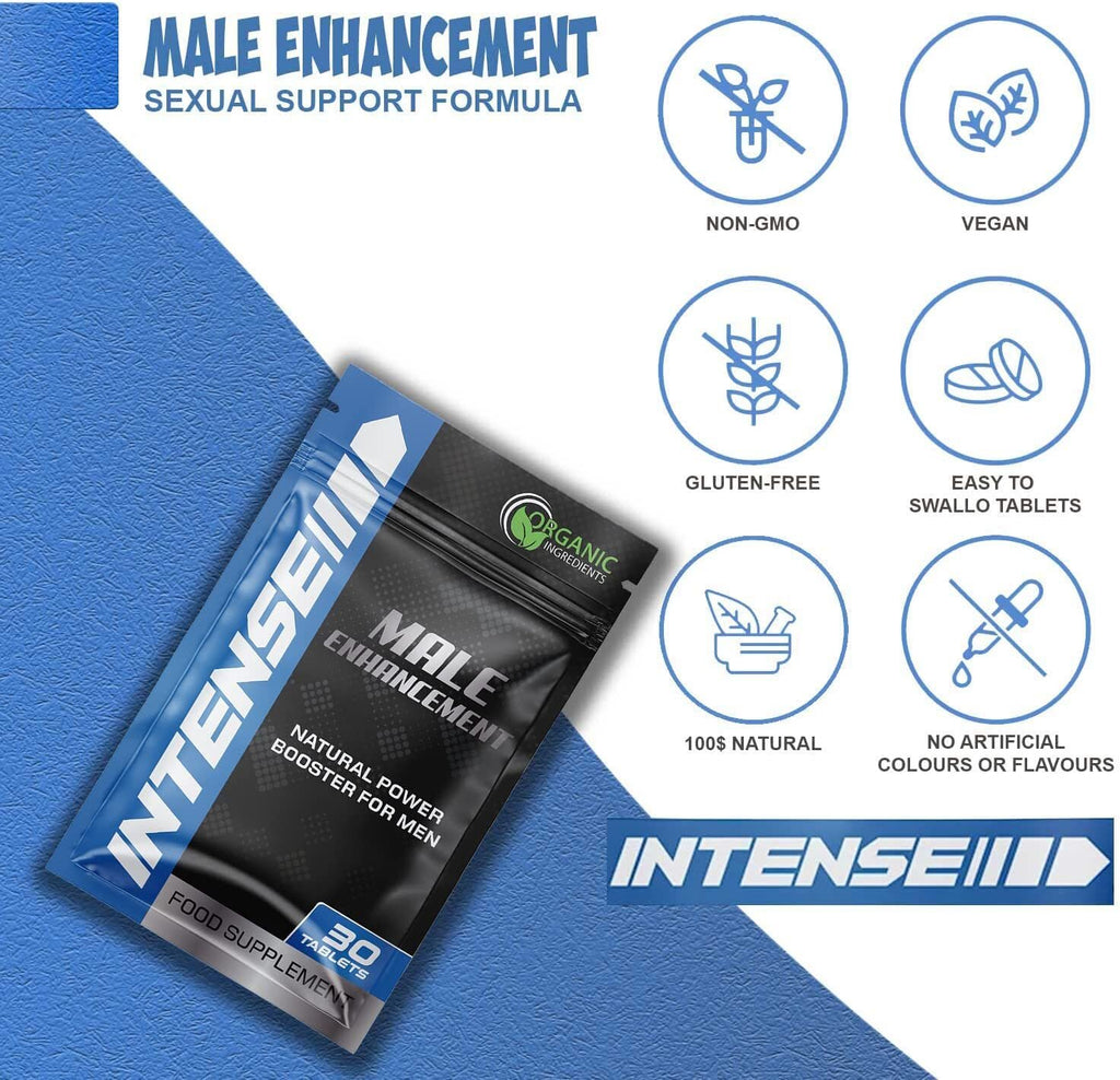 Intense Blue 30 Tablets - Herbal Supplement for Men - Strong Effect - Performance & Enhancement Tablets