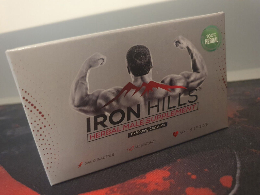 IRON HILLS MALE HERBAL CAPSULES FOR MEN WITH  WITH VITAMIN C UK 30 X 100MG