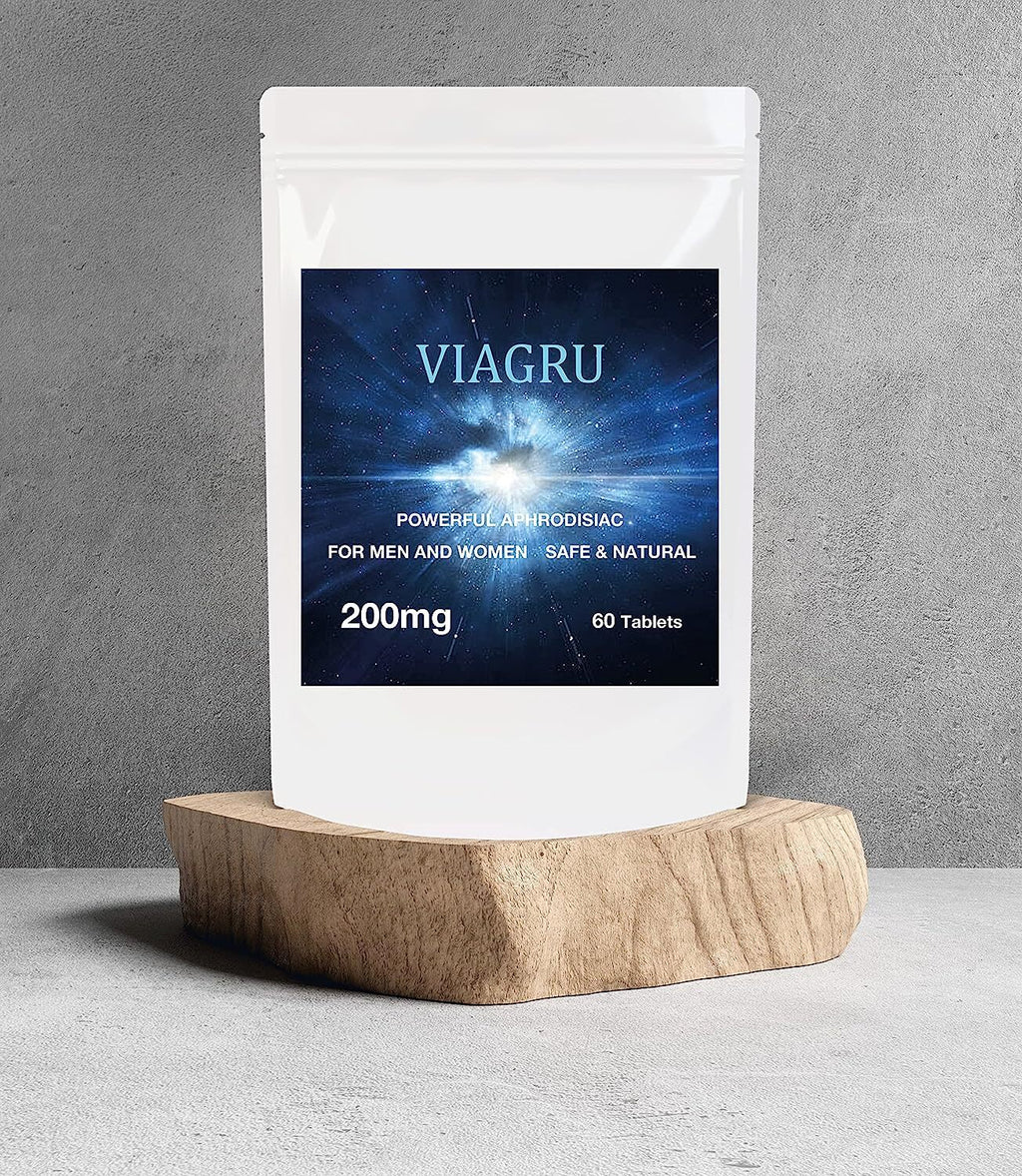 Viagru 200mg 60 High Dose Blue Tablets for Men and Women, Stay Harder for Longer, Natural and Safe