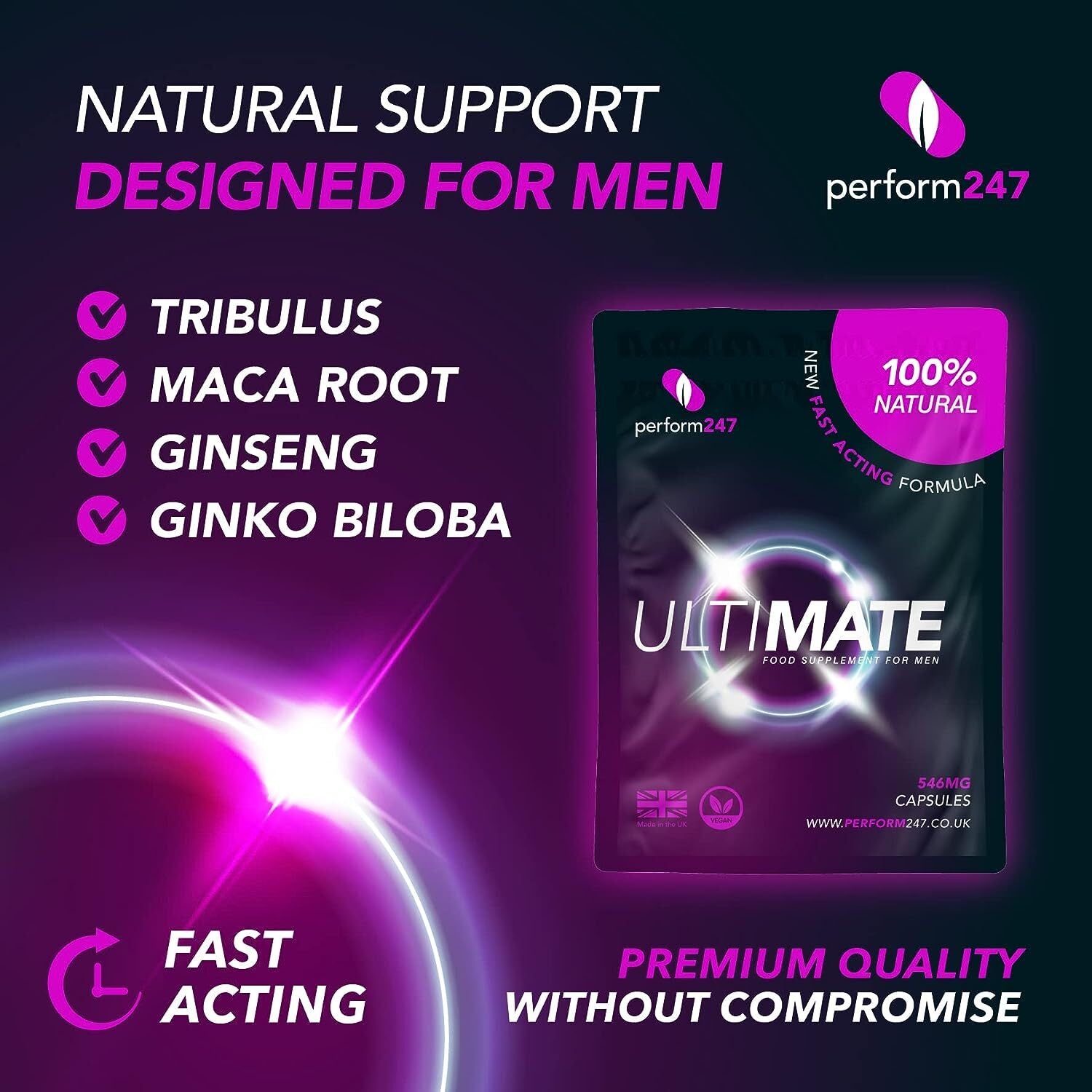 Ultimate (1 x 400mg Capsule) Natural Support for The Modern Man.