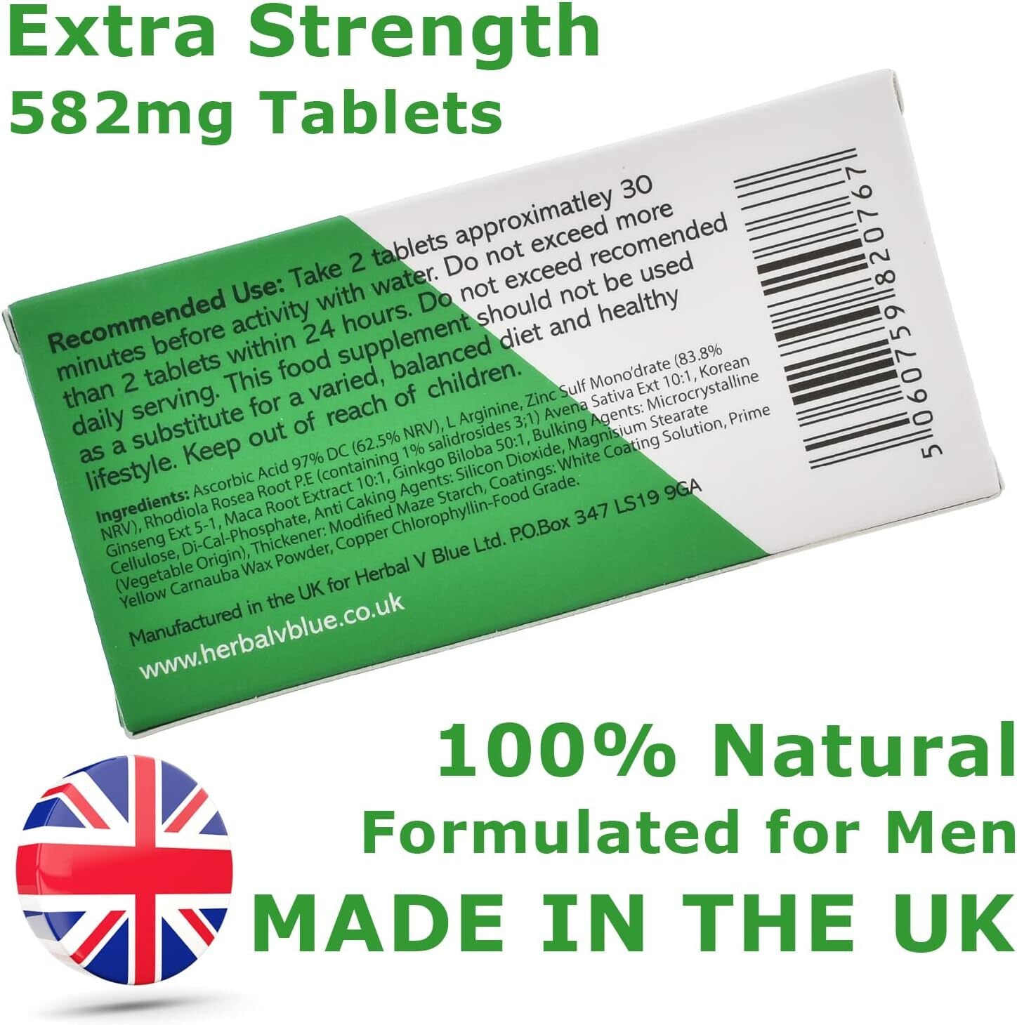 Herbal V Green Libido Booster for Women - Powerful Fast Acting Female
