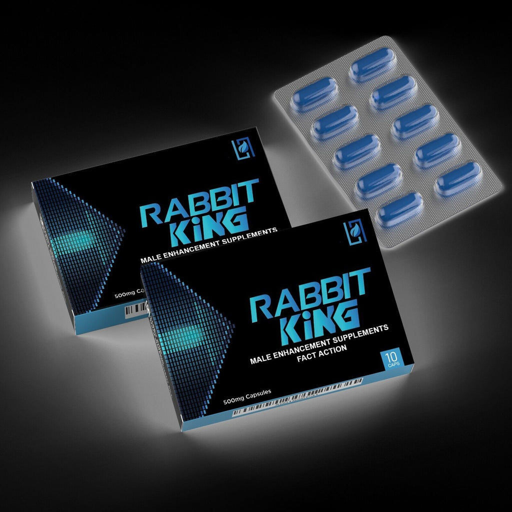 2X Rabbit King Extra Strong Male Enhancement Supplement 10 Capsules 500mg