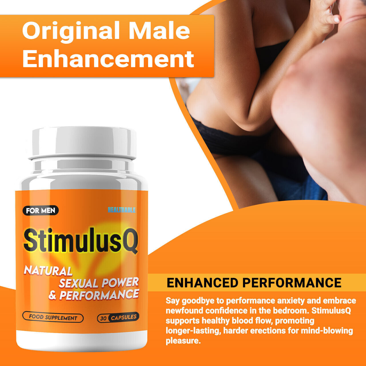 StimulusQ Food Supplement for Men 30 Aphrodesiac Capsules for Hims