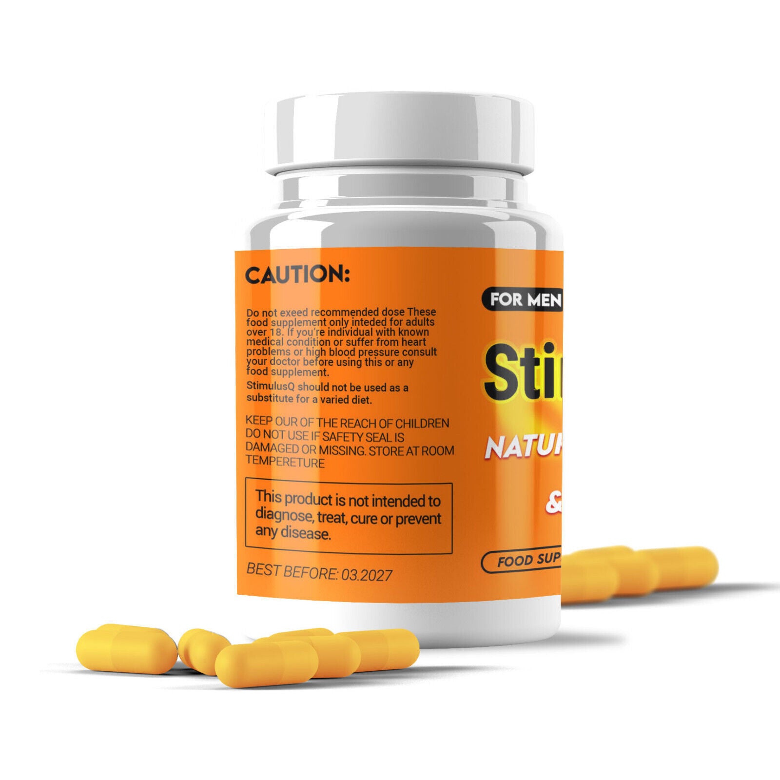 StimulusQ Food Supplement for Men 30 Aphrodesiac Capsules for Hims