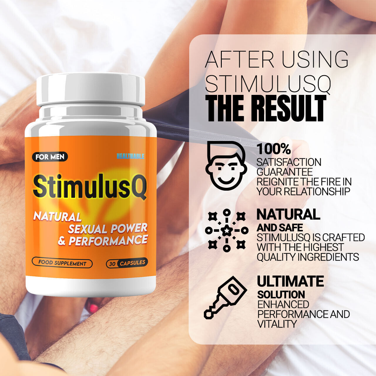 StimulusQ Food Supplement for Men 30 Aphrodesiac Capsules for Hims
