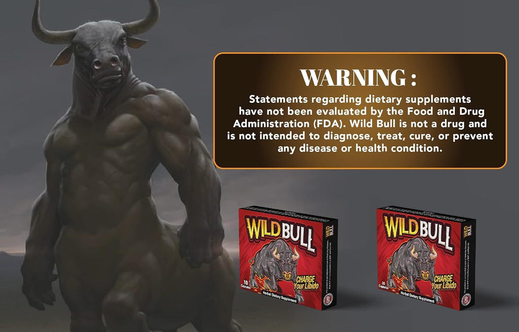 WILD BULL (10 Capsules) ~ Today's Most Powerful All Natural Energy, Endurance, Stamina & Strength Amplifier - Formulated for Maximum, Long Lasting Results