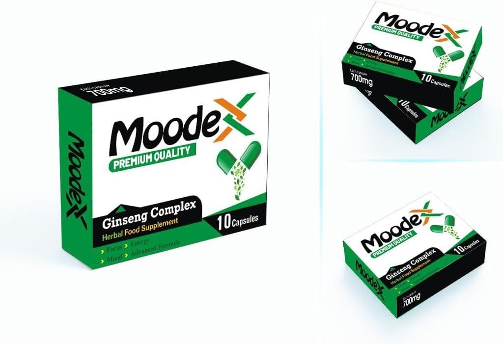 MoodeX Green-New Stronger for Longer Formula for Men - Ultra Strong Performance Enhancing Pills, Stamina Endurance Booster Green Supplement Pills for Men - 10 Ginseng Capsules 700MG