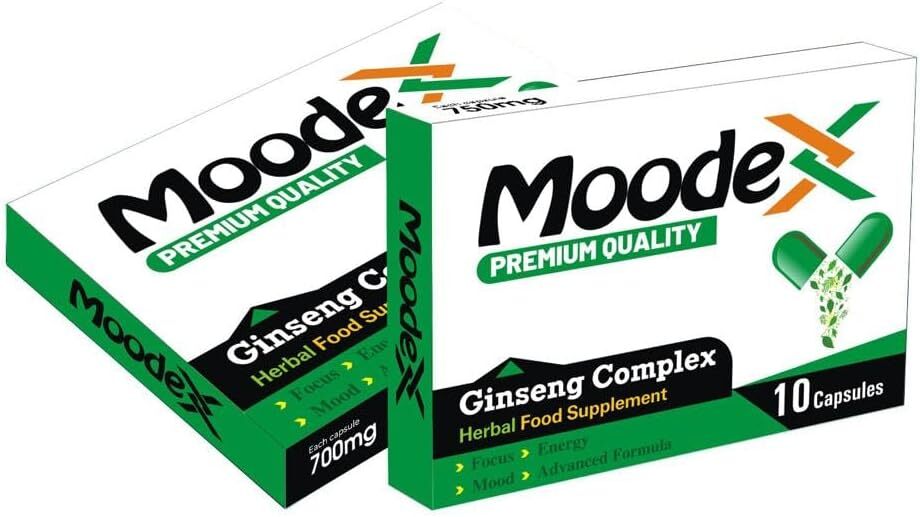 MoodeX Green-New Stronger for Longer Formula for Men - Ultra Strong Performance Enhancing Pills, Stamina Endurance Booster Green Supplement Pills for Men - 10 Ginseng Capsules 700MG