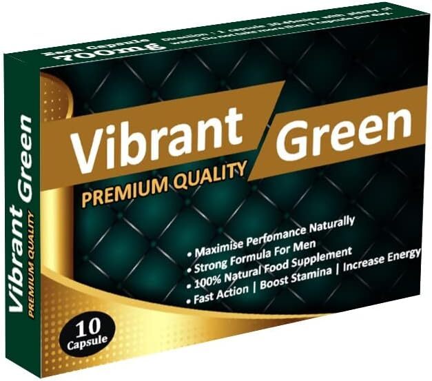 Ultra Strong Vibrant Green - Complex Herbal Supplement for Men - Performance, Energy, Stamina & Endurance