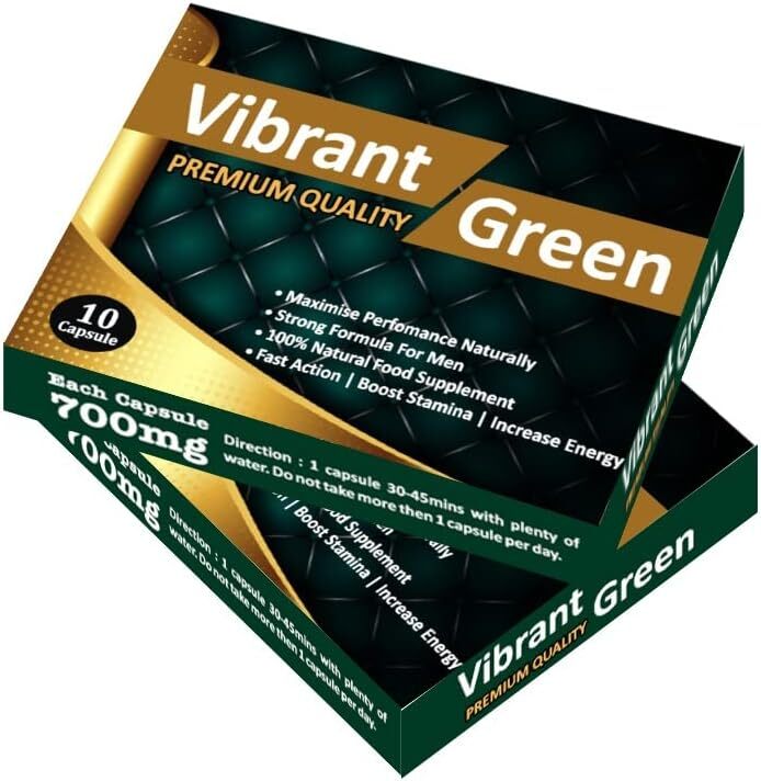 Ultra Strong Vibrant Green - Complex Herbal Supplement for Men - Performance, Energy, Stamina & Endurance