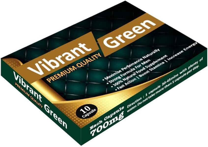Ultra Strong Vibrant Green - Complex Herbal Supplement for Men - Performance, Energy, Stamina & Endurance