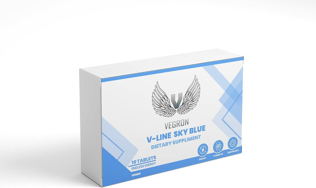 V-Line Sky Blue 10 Tablets. Premium Male Enhancement Support - Boosts Energy, Performance, and Stamina for Men - Safe, Effective, and All-Natural Pills