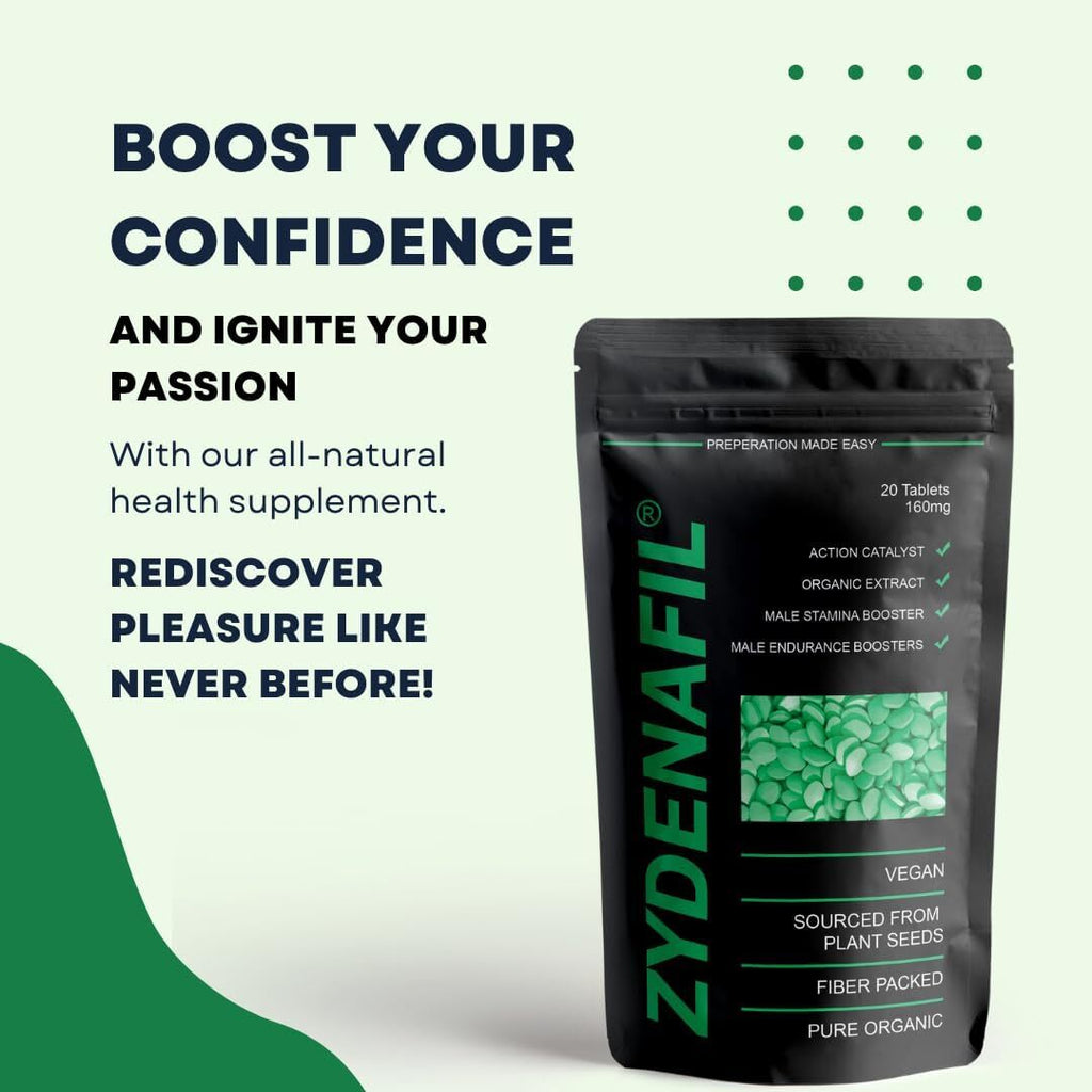 🆂🆃🆁𝗢🅽🅶 𝗛𝗘𝗥𝗕𝗔𝗟 𝗧𝗮𝗯𝗹𝗲𝘁 𝗳𝗼𝗿 𝗺𝗲𝗻 Zydenafil™ 【Ｇｒｅｅｎ　Ｐｉｌｌ】| 20 Tablets | Supplement | Fast Acting | Ginseng Maca