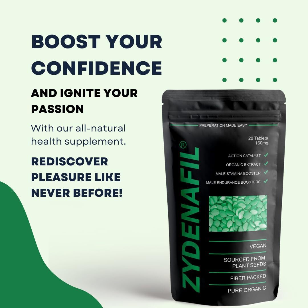 🆂🆃🆁𝗢🅽🅶 𝗛𝗘𝗥𝗕𝗔𝗟 𝗧𝗮𝗯𝗹𝗲𝘁 𝗳𝗼𝗿 𝗺𝗲𝗻 Zydenafil™ 【Ｇｒｅｅｎ　Ｐｉｌｌ】| 20 Tablets | Supplement | Fast Acting | Ginseng Maca