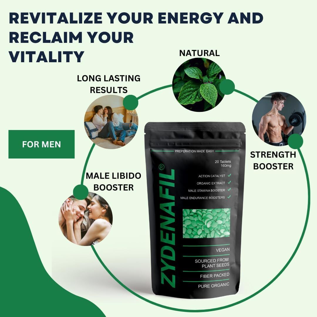 🆂🆃🆁𝗢🅽🅶 𝗛𝗘𝗥𝗕𝗔𝗟 𝗧𝗮𝗯𝗹𝗲𝘁 𝗳𝗼𝗿 𝗺𝗲𝗻 Zydenafil™ 【Ｇｒｅｅｎ　Ｐｉｌｌ】| 20 Tablets | Supplement | Fast Acting | Ginseng Maca