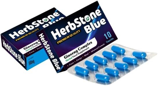 HERBSTONE BLUE - New Super Strong Herbal Supplement for Men, Ginseng