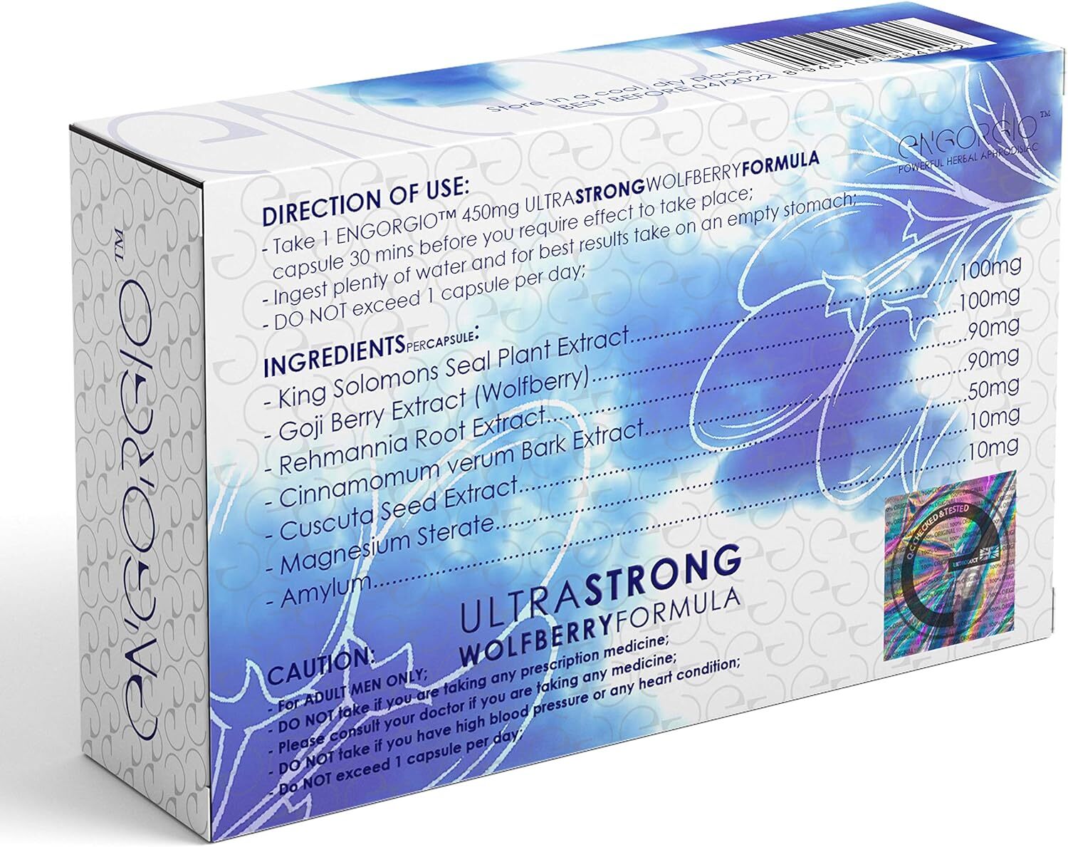 Pills Wolfberry Formula- Herbal Supplement, Enhancing Supplements for Energy, Stamina and Endurance.