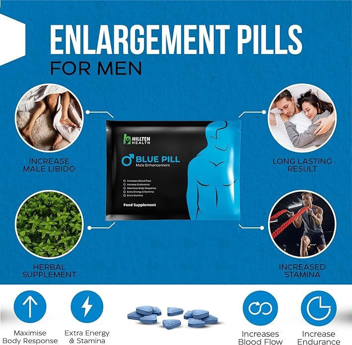 HILLTEN HEALTH Pink Pill & Blue Pill Party Pack | Libido Booster For Women & Men | High Strength Performance Powerful Fast Acting Long Lasting Results | Enhancing Female Libido Booster Tablets