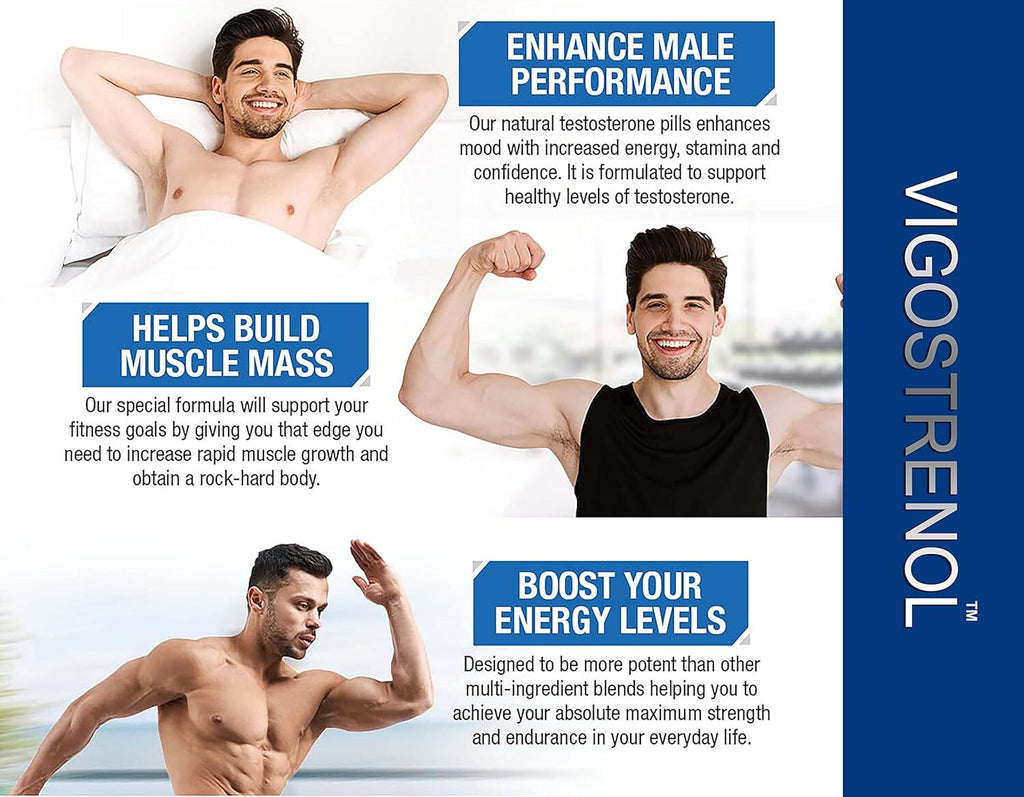 VIGOSTRENOL - Testosterone Booster - Male Food Supplement 450MG (10 Capsules)