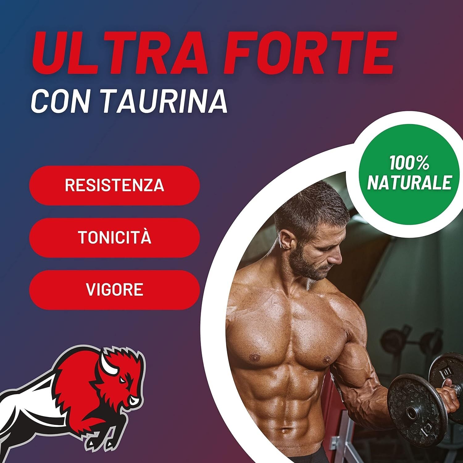 LOVERECT | Men's supplement, strong effect, with taurine, maca, tribulus, zinc and vitamin E, natural gluten and lactose-free.