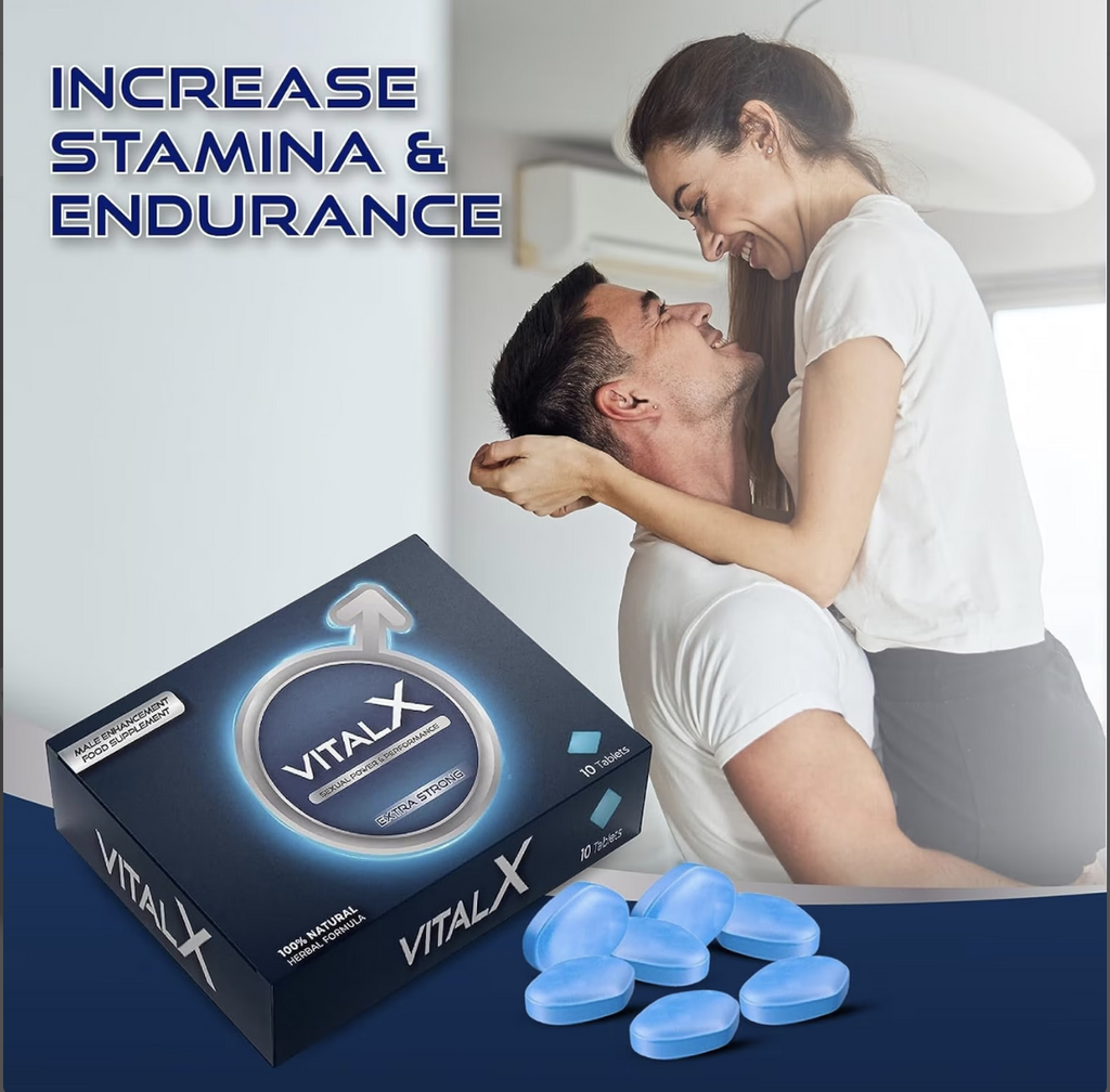 VitalX - 10 Tablets | Power & Performance | Herbal Supplement for Men | 100 Natural