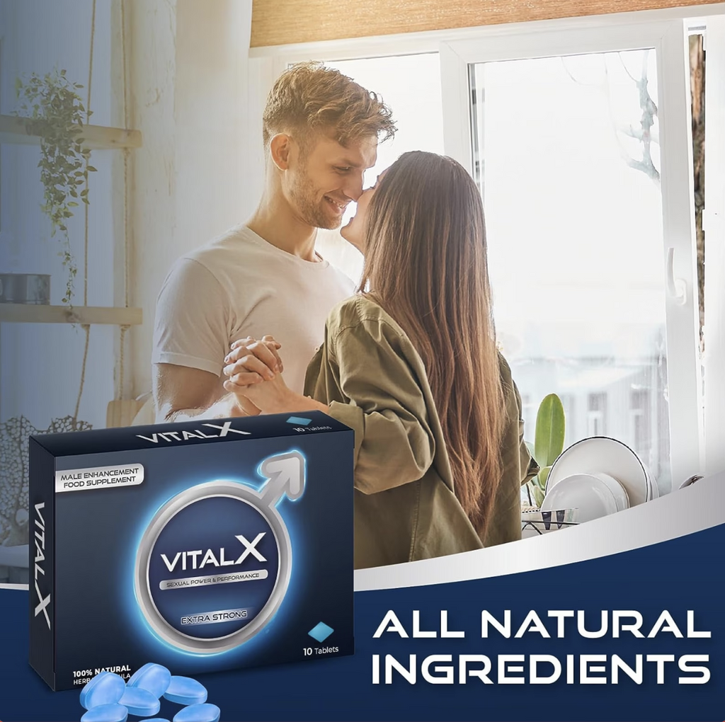 VitalX - 10 Tablets | Power & Performance | Herbal Supplement for Men | 100 Natural