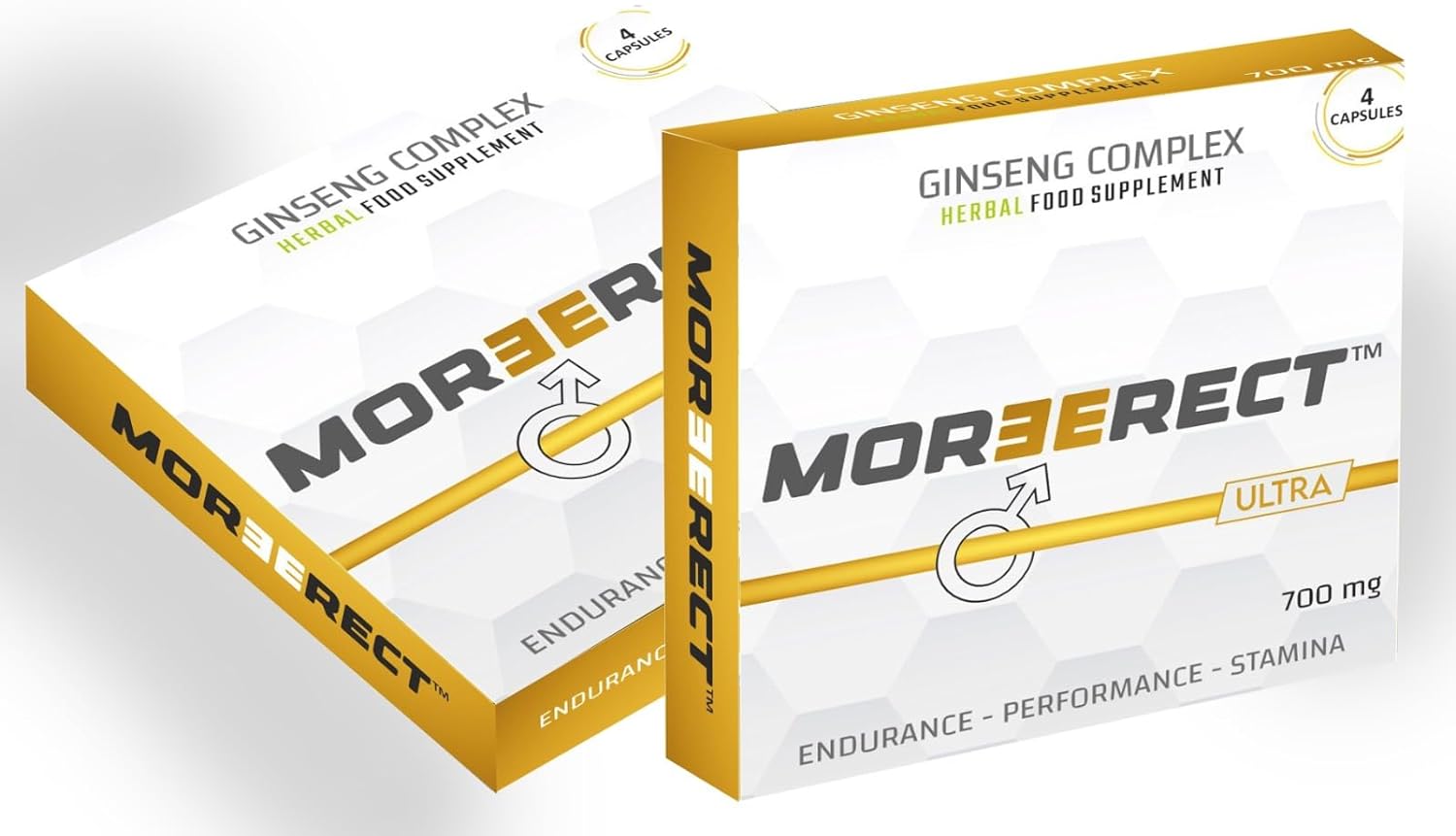 MOREERECT™ Ultra - Stronger and Longer for a Confident Performer - Advanced Performance Enhancing Pills, Stamina Endurance Booster Gold Supplement Pill for Men - 4 Ginseng Capsules