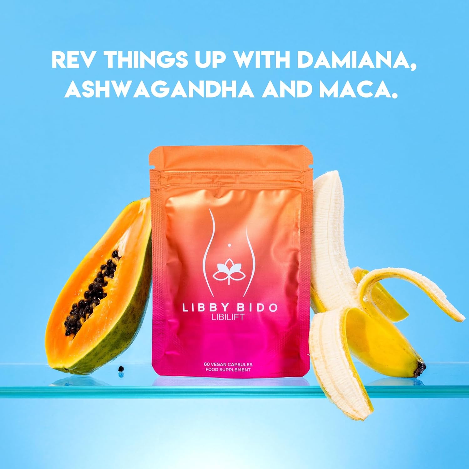 Libido Booster for Women - Natural Intimacy Support - Libby Bido Libilift Contains a Hormonal Support Boost of Maca Root Extract, Damiana, and Ashwagandha. 60 Vegan Capsules