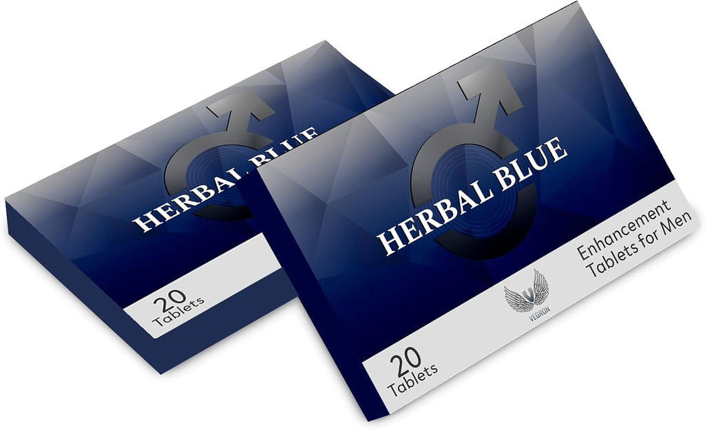 Herbal Blue Tablets 20 x 100mg Effective Herbal Supplement for Men, Natural Enhancing Supplement for Men, Premium Male Enhancement Support