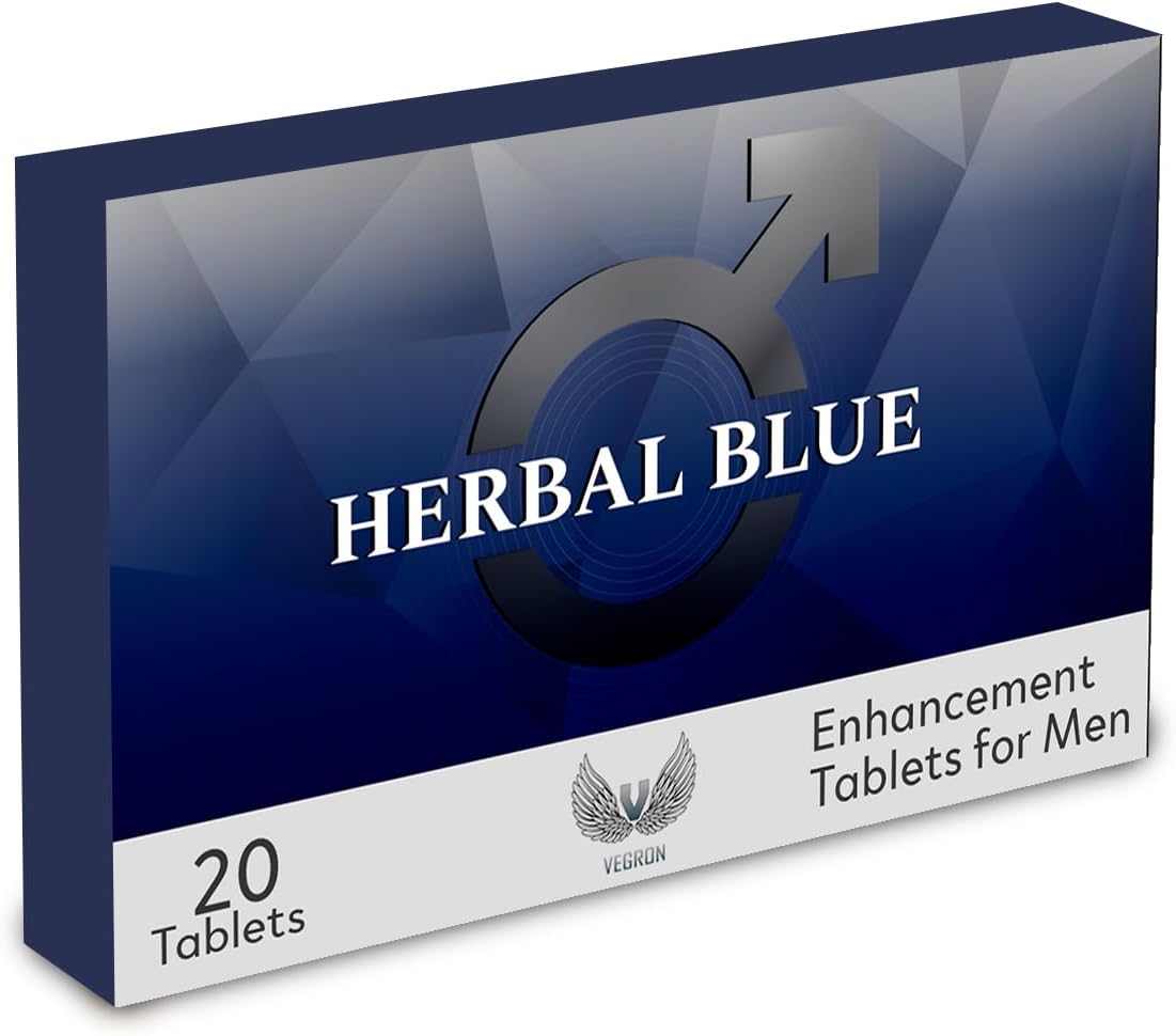 Herbal Blue Tablets 20 x 100mg Effective Herbal Supplement for Men, Natural Enhancing Supplement for Men, Premium Male Enhancement Support