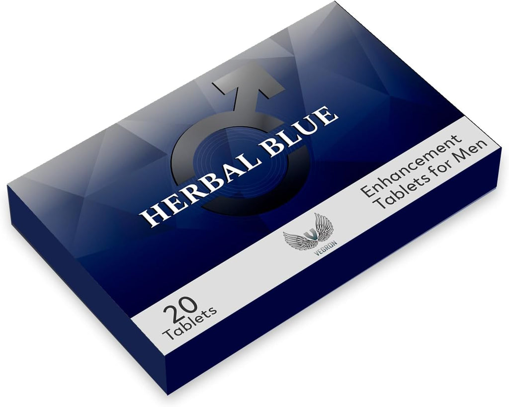 Herbal Blue Tablets 20 x 100mg Effective Herbal Supplement for Men, Natural Enhancing Supplement for Men, Premium Male Enhancement Support
