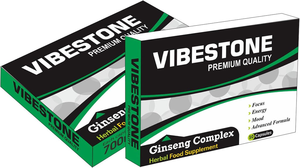 VIBESTONE Green Stronger for Longer New Formula- Ultra Strong Performance Enhancing 700MG Pills, Stamina Endurance Booster Green Supplement Pills for Men - 10 Ginseng Capsules