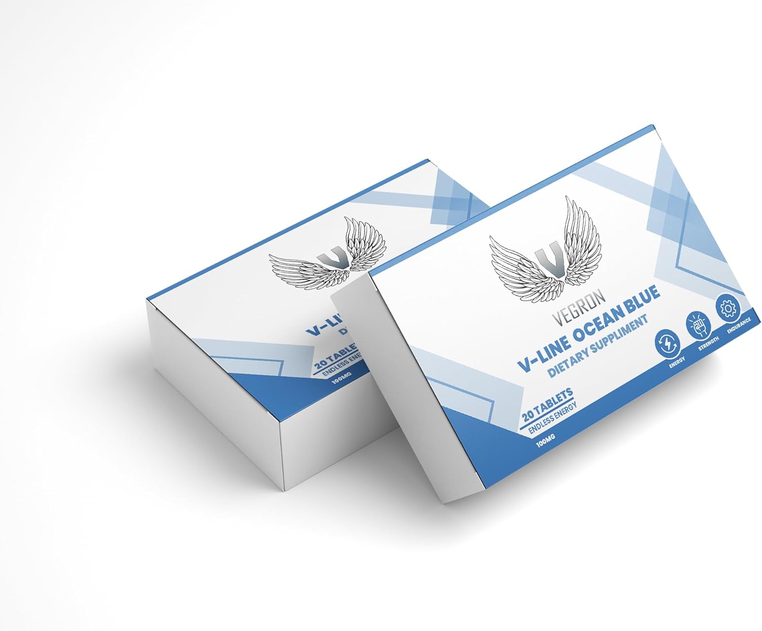 V Line Ocean Blue 20 Tablets. Premium Male Enhancement Support - Boosts Energy, Performance, and Stamina for Men - Safe, Effective, and All-Natural Pills