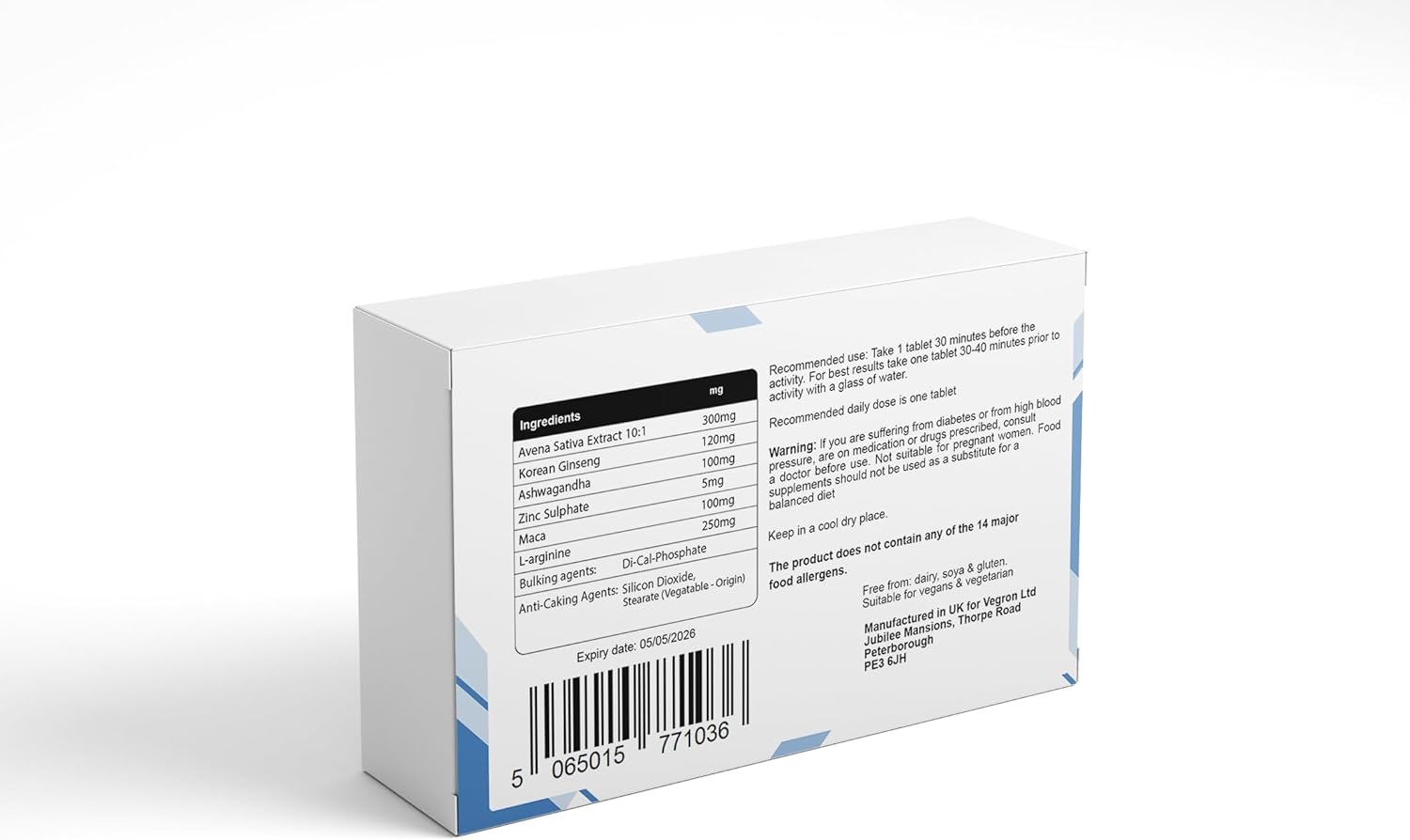 V Line Ocean Blue 20 Tablets. Premium Male Enhancement Support - Boosts Energy, Performance, and Stamina for Men - Safe, Effective, and All-Natural Pills
