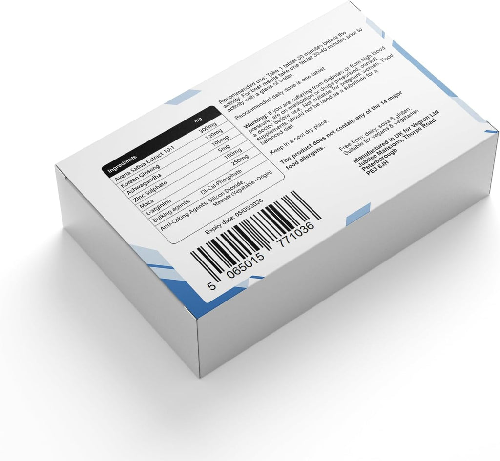 V Line Ocean Blue 20 Tablets. Premium Male Enhancement Support - Boosts Energy, Performance, and Stamina for Men - Safe, Effective, and All-Natural Pills
