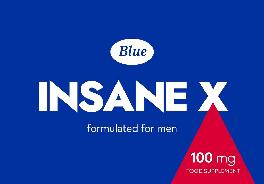 INSANE X 40 Pills for Men 100mg: Fast-Acting Enhanced Strength Supplements Tablets - Harder & Stronger - Prolonged High Performance - Energy & Male Enhancing - Herbal & Food Supplement UK