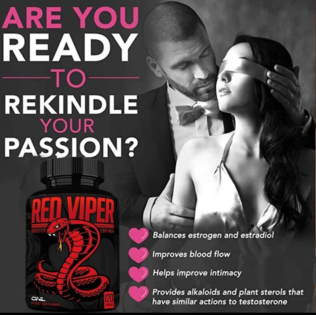 Red Viper Test Booster For Men - Male Enhancing Pills - Enlargement Supplement