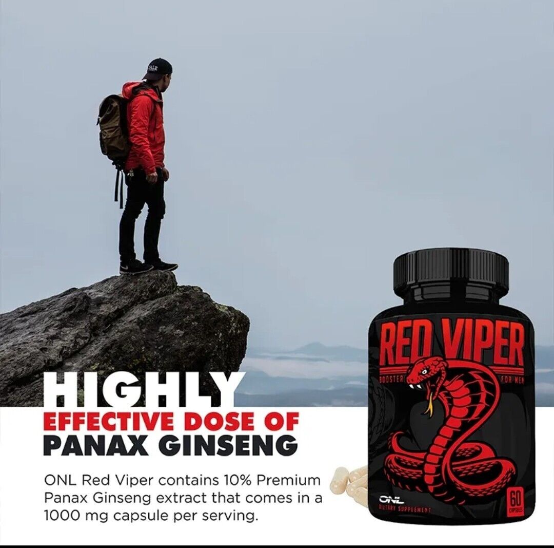 Red Viper Test Booster For Men - Male Enhancing Pills - Enlargement Supplement