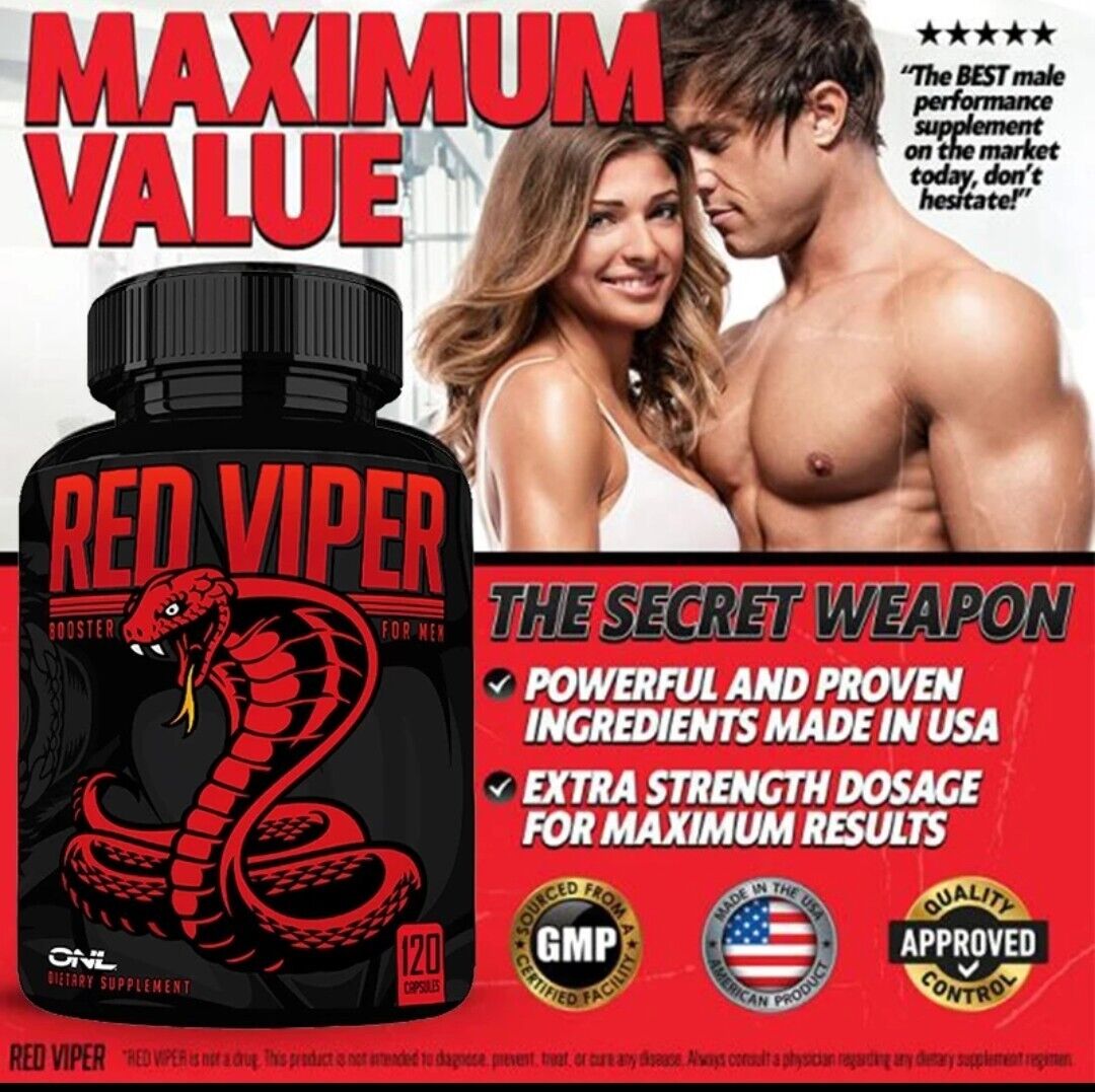 Red Viper Test Booster For Men - Male Enhancing Pills - Enlargement Supplement