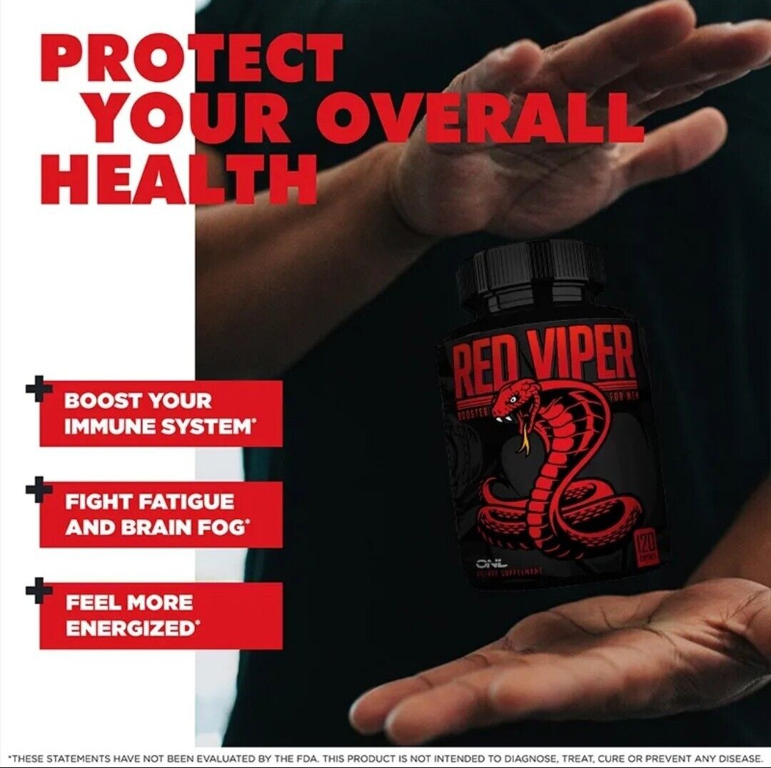 Red Viper Test Booster For Men - Male Enhancing Pills - Enlargement Supplement