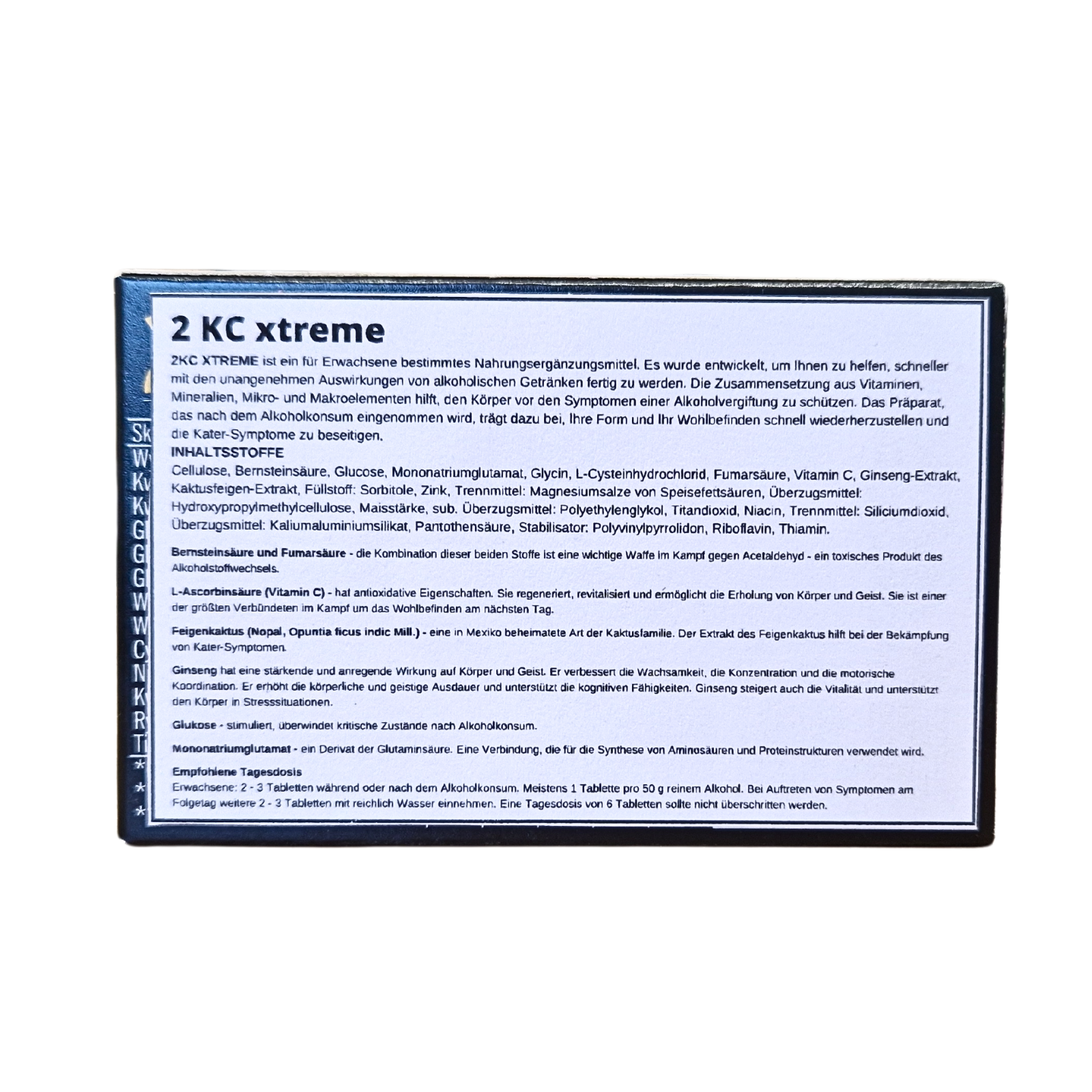 2kc XTREME - Anti-Hangover After Alcohol Consumption Electrolyte Hangover 40 Tablets