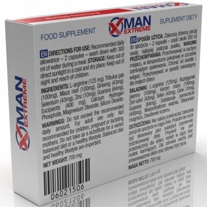 MAN-EXTREME tablets for men L-Arginine Tribulus Ginseng Selenium